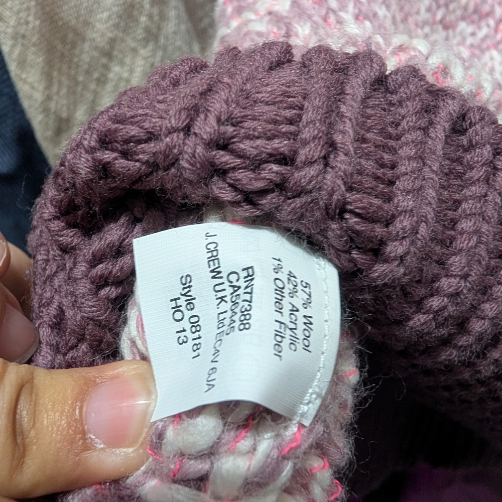 J. Crew Pink and Cream Knit Sweater - Picture 5 of 6